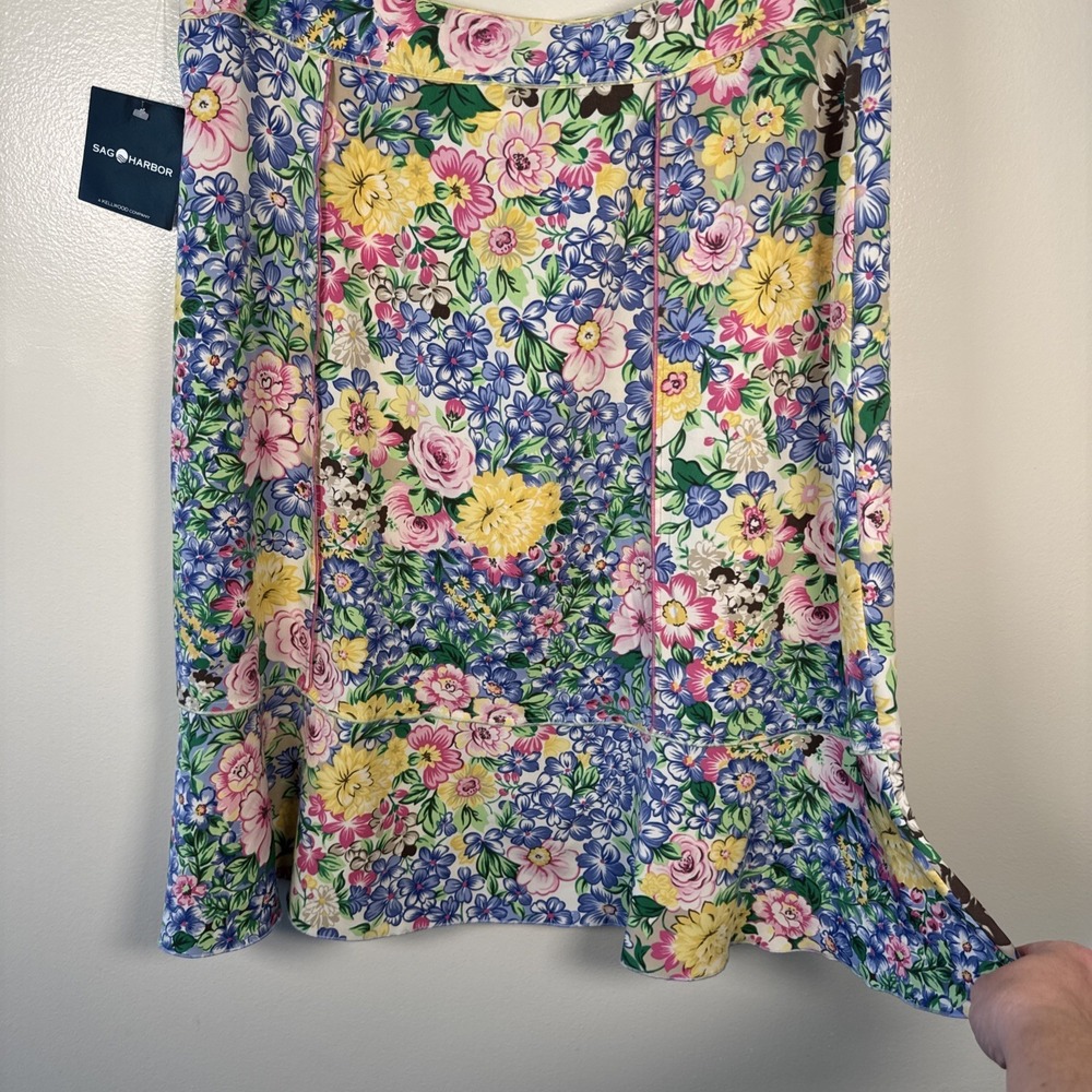Vintage Sag Harbor Floral Tulip Skirt Women's 16 NWT Below Knee S53242 - Picture 6 of 10